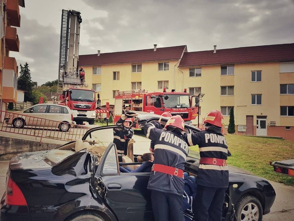 Simulare de intervenție în cazul unei furtuni, la Cehu Silvaniei