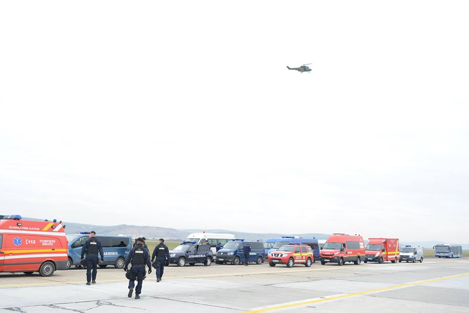 Exercițiu de simulare a unui accident aviatic pe Aeroportul Cluj-Napoca