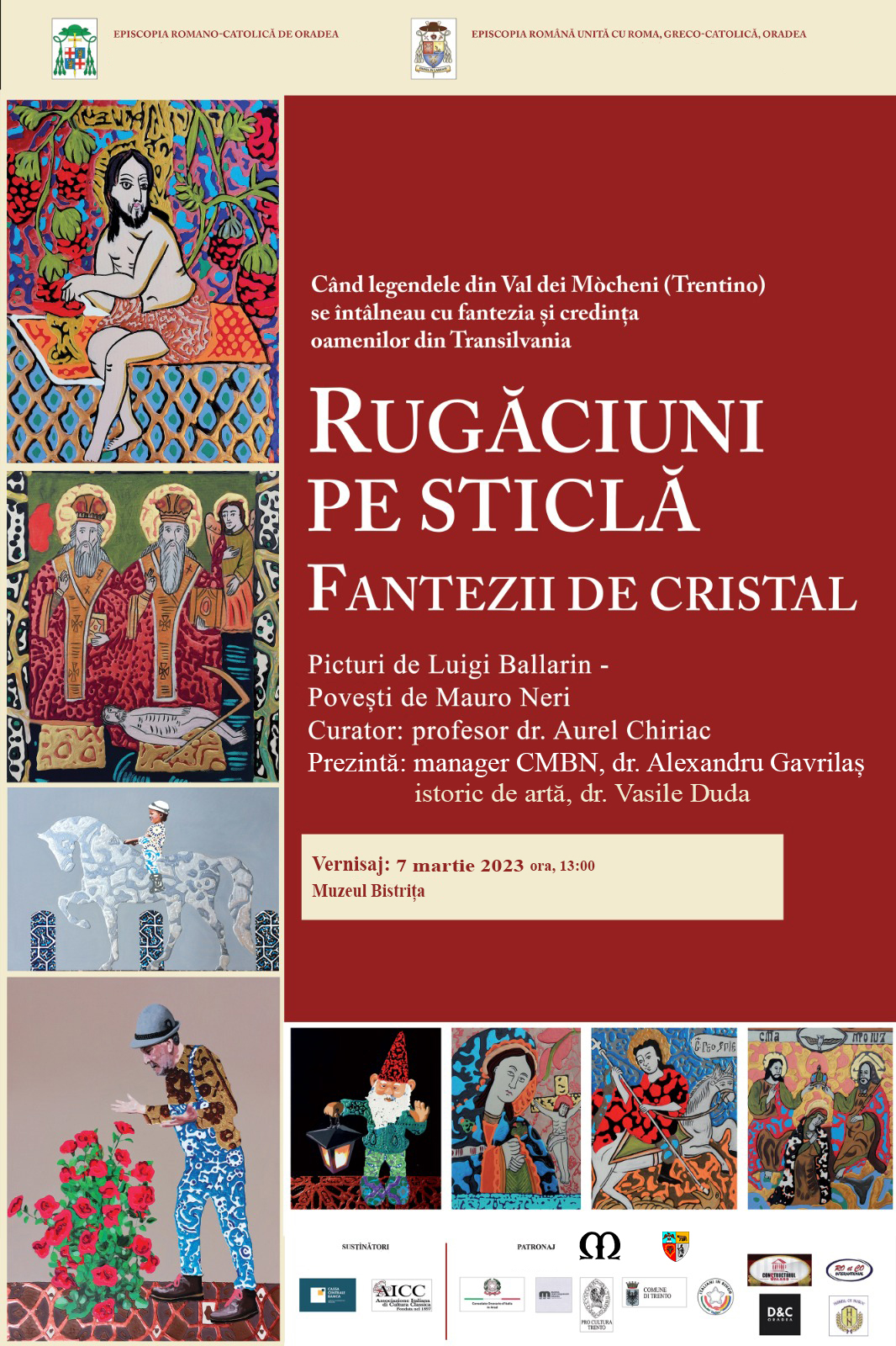 Expoziția „Rugăciuni pe sticlă/Fantezii de cristal”, la Complexul Muzeal Bistrița-Năsăud