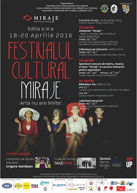 Festivalul Cultural Miraje, la Liceul Special pentru Deficienţi de Vedere din Cluj-Napoca