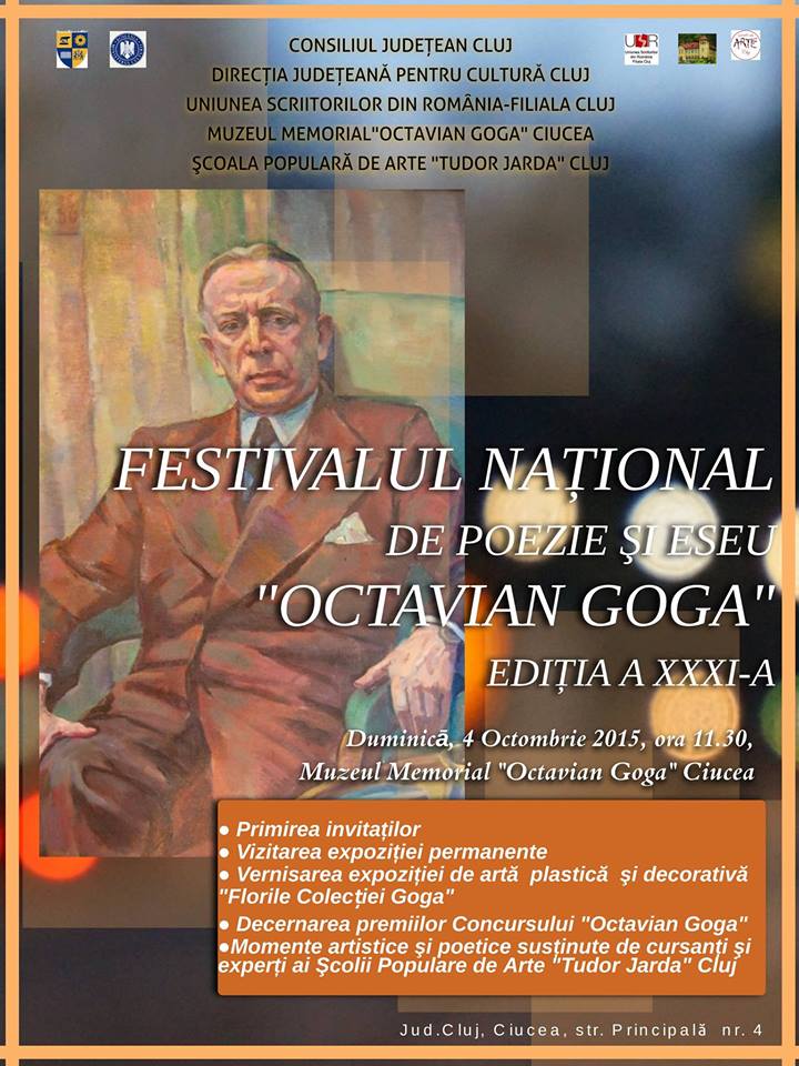 Festivalul Naţional de Poezie şi Eseu „Octavian Goga” la Muzeul Memorial „Octavian Goga” Ciucea