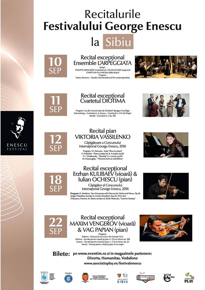 Festivalul Internațional „George Enescu” ajunge și la Sibiu (10-22 septembrie)