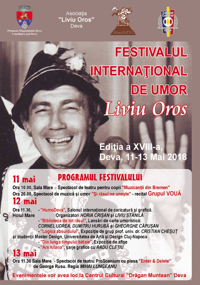 Trei zile de umor la Deva: Festivalul Internațional ”Liviu Oros”