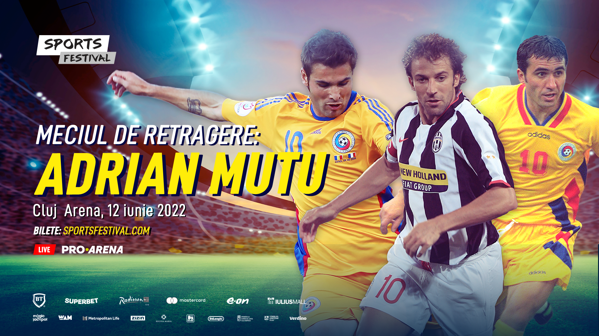 „Jimmy” Hasselbaink și Alberto Gilardino joacă în echipa World Stars pe Cluj Arena