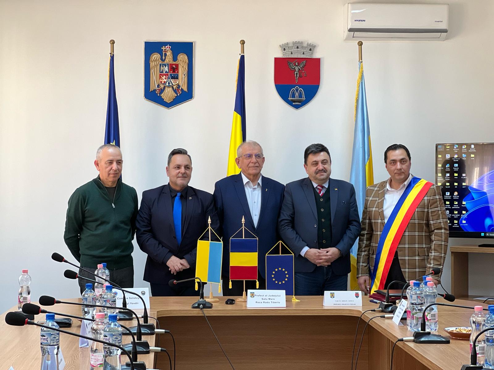 Acord de înfrățire între orașul Tășnad și comuna Solotvyno (Slatina) -Ucraina