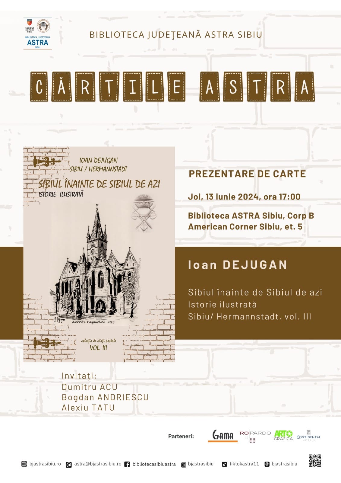Lansare de carte la biblioteca Astra Sibiu
