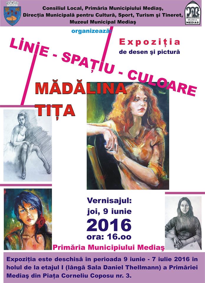Mediaș: Expoziţie temporară „Linie – spațiu – culoare. Mădălina Tița”