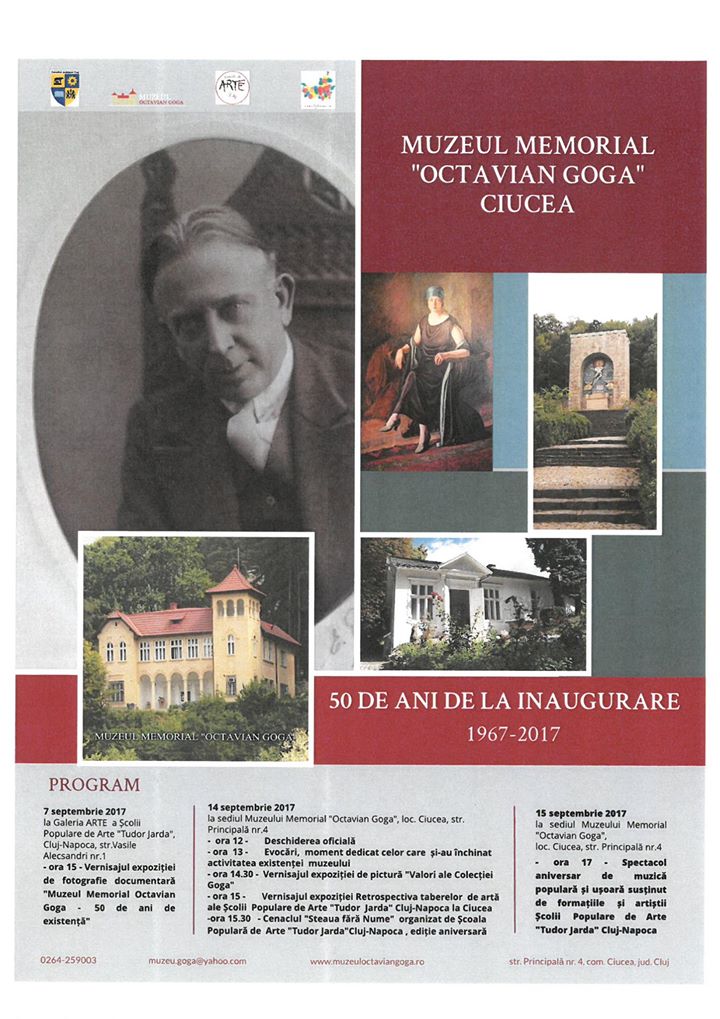 Jumătate de secol de la inaugurarea Muzeului Memorial „Octavian Goga” din Ciucea