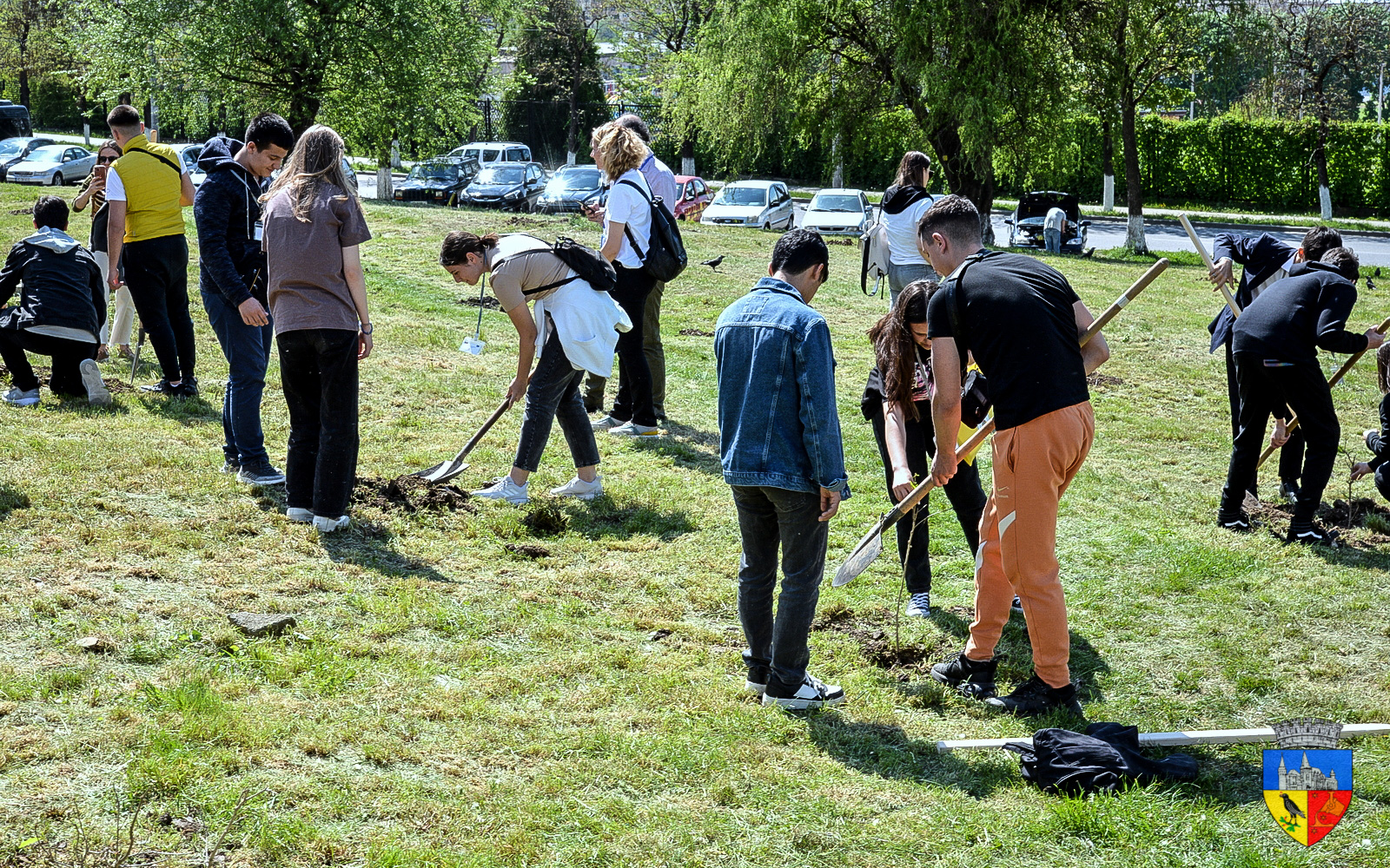 70 de stejari şi brazi, plantaţi de liceeni din Hunedoara, Turcia şi Macedonia de Nord