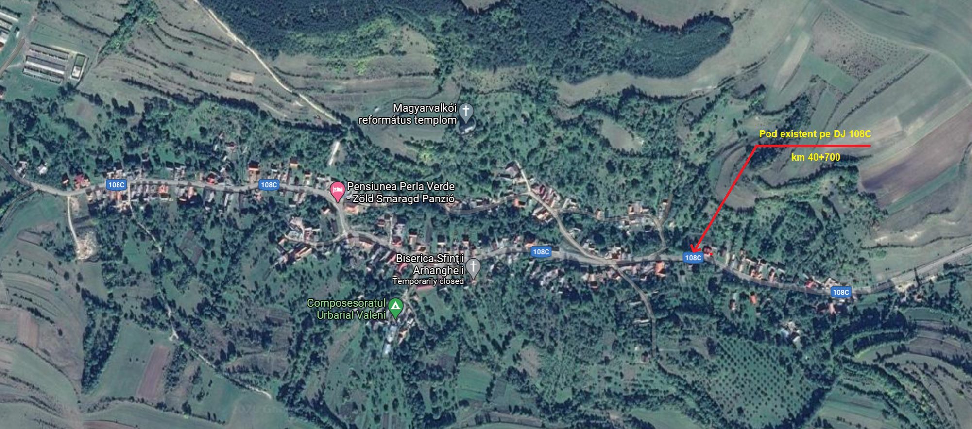 Consiliul Județean Cluj va reconstrui podul din satul Văleni