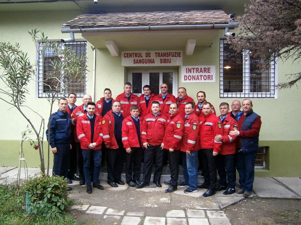 Pompierii voluntari din Copșa Mică au donat sânge