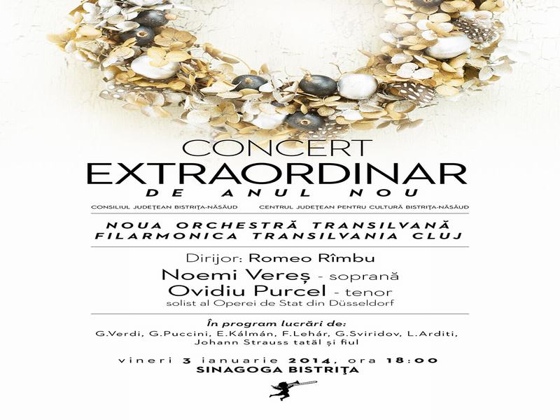 BISTRIȚA: Concert extraordinar de Anul Nou la Sinagogă
