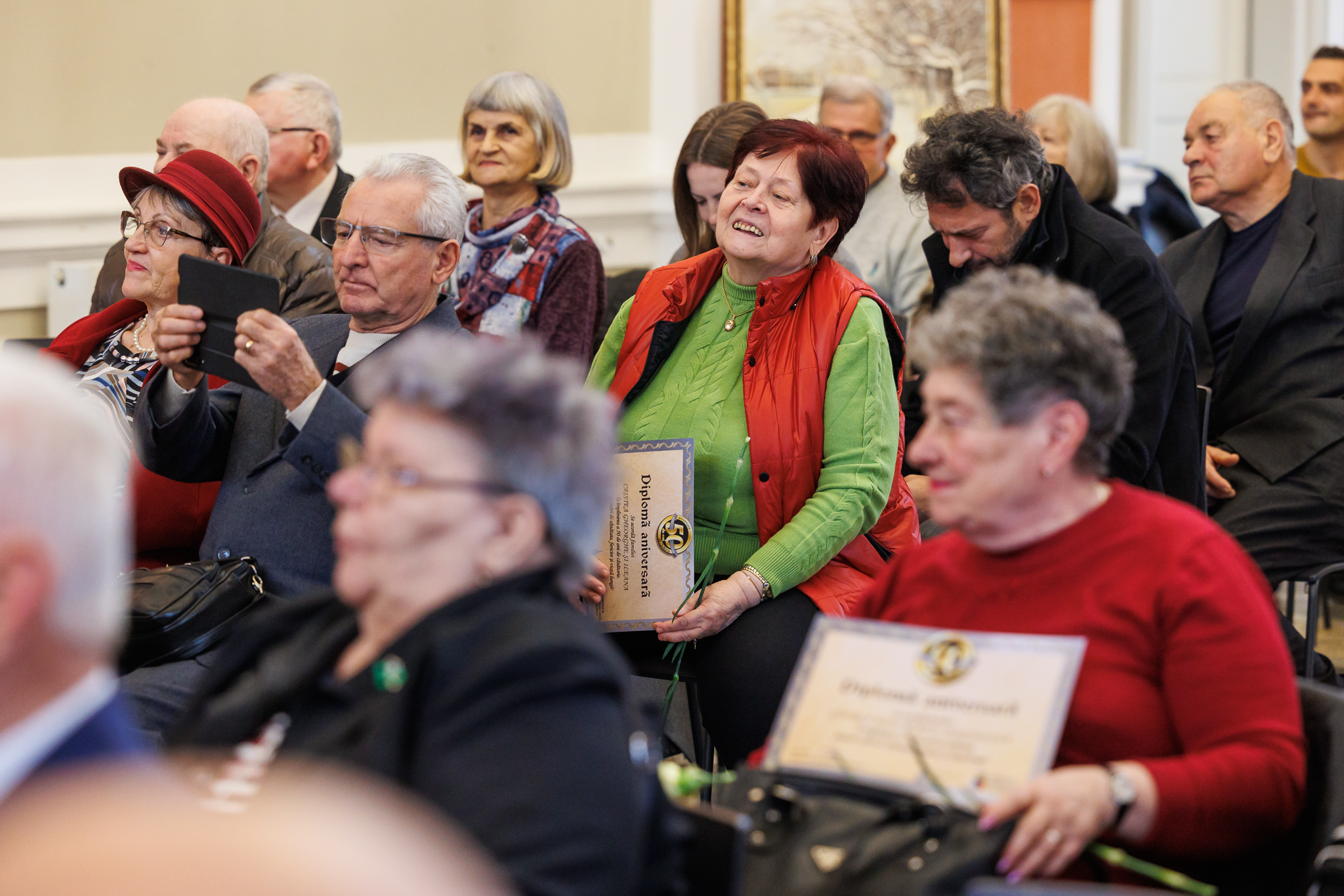 Ceremonie de premiere a cuplurilor clujene care au împlinit 50 ani de căsătorie