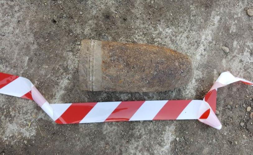 Proiectil neexplodat, descoperit în Oradea