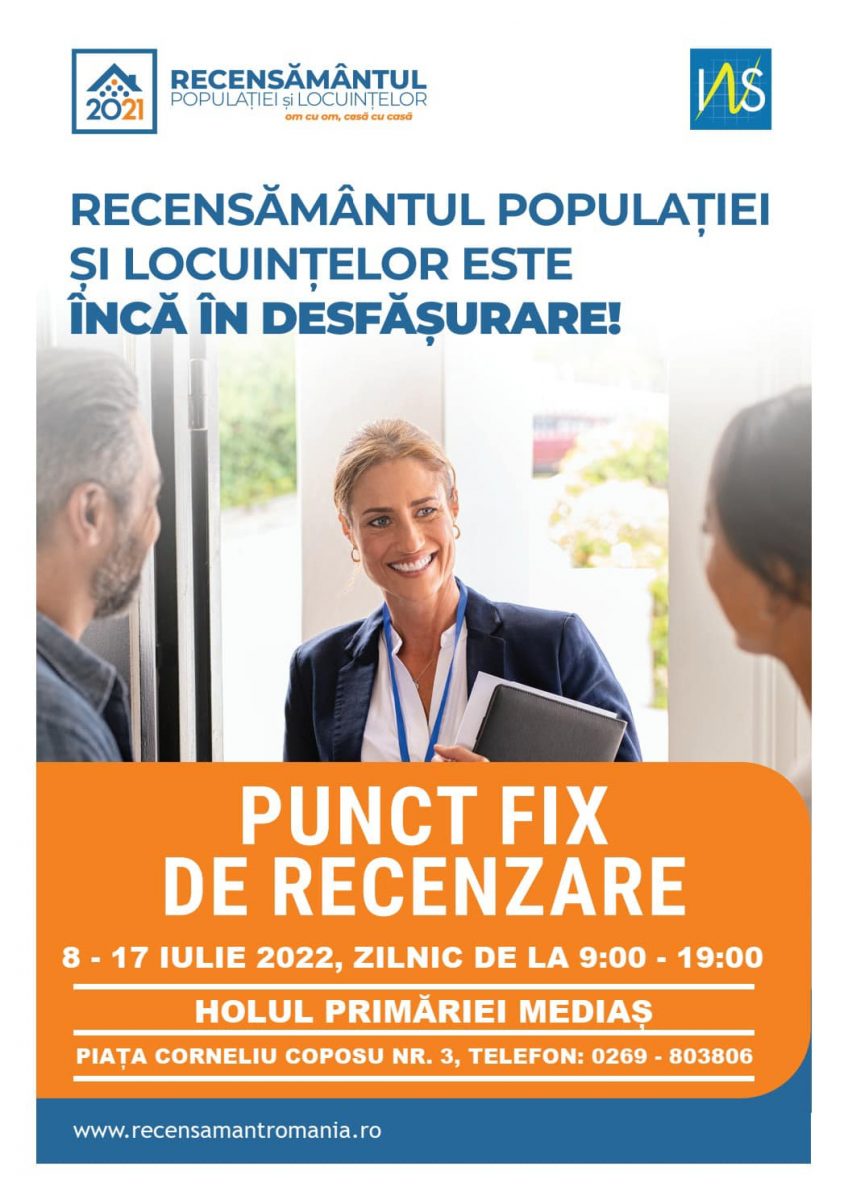 A fost înființat un punct fix de recenzare în holul Primăriei Mediaș