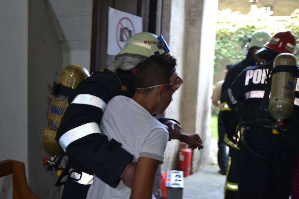 Simulare de cutremur urmat de incendiu, la Colegiul Național „Brukenthal” din Sibiu