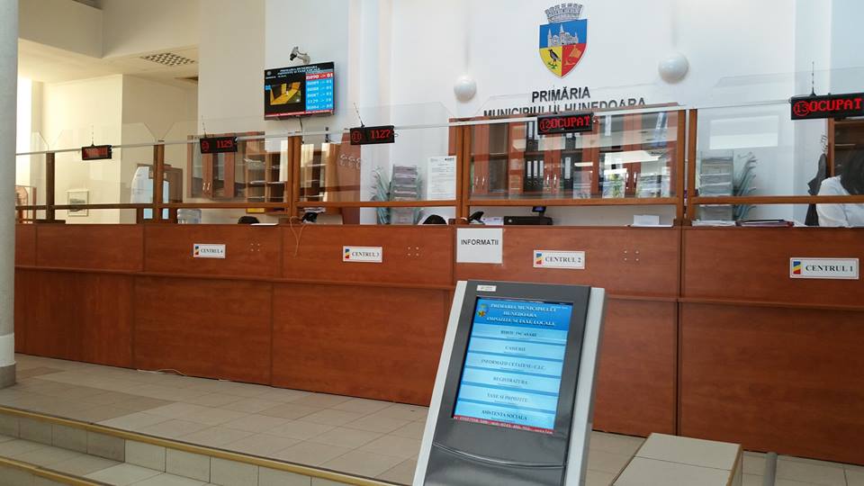Sistem modern de dirijare și ordonare a fluxurilor de persoane la Primăria Hunedoara