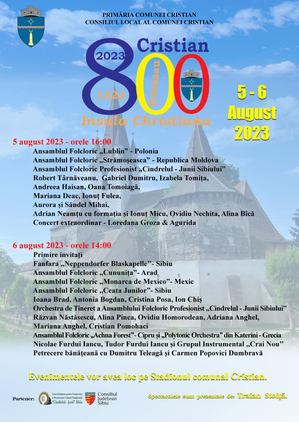 Comuna Cristian aniversează 800 ani de atestare documentară