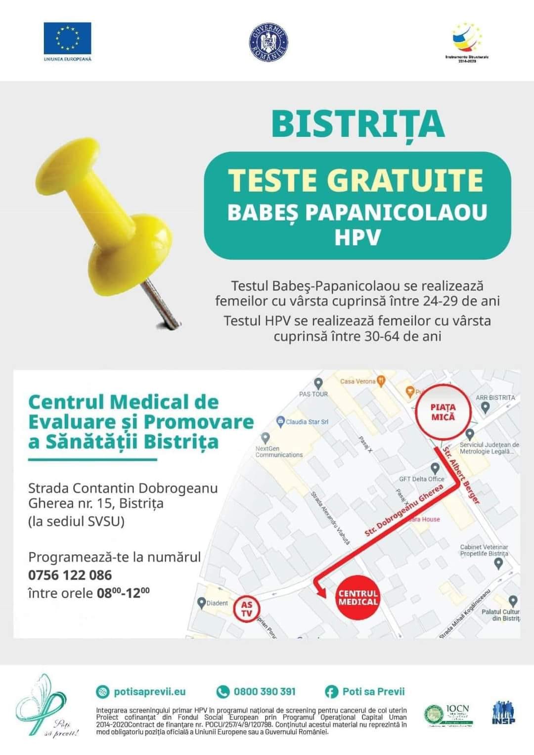 Campanie de prevenire și testare a cancerului de col uterin în Bistrița