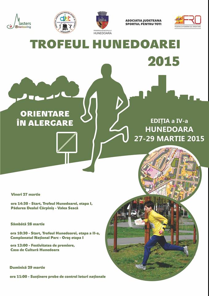 „Trofeul Hunedoarei” la orientare în alergare se va desfășura în perioada 27-29 martie