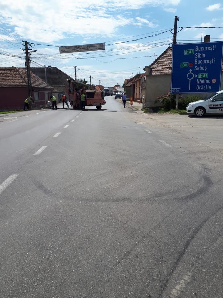 Primarul Sebesului refuza sa receptioneze lucrarile de pe DN1, nemultumit de calitatea acestora!