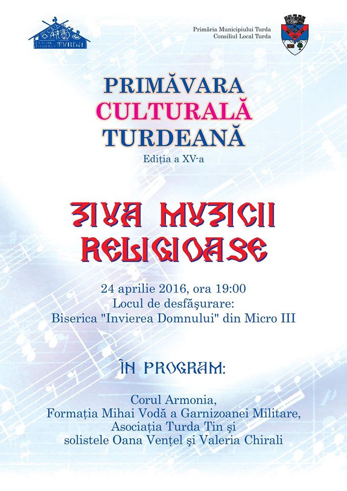 Turda: 24 apilie – Ziua Culturii Maghiare şi Ziua Muzicii Religioase